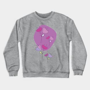 Abstract Flowers Crewneck Sweatshirt